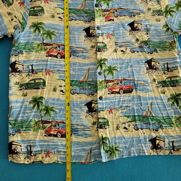 WALT DISNEY WORLD Hawaiian Shirt MICKEY GOOFY PLUTO DONALD Beach Vacation Sz XL - Picture 2 of 12